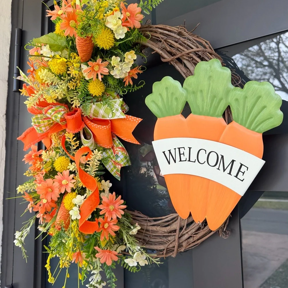 Welcome Easter/Spring Wreath 🥕